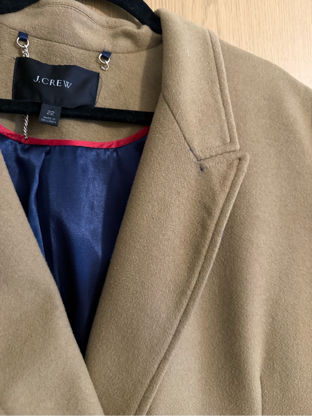 J. Crew Double-Breasted Camel Wool/Cashmere Coat - Picture 3 of 9